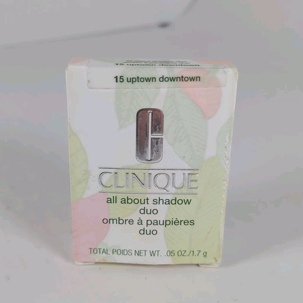 Clinique All About Shadow Duo 15 UPTOWN DOWNTOWN Satin Full Size New in Box 1.7g